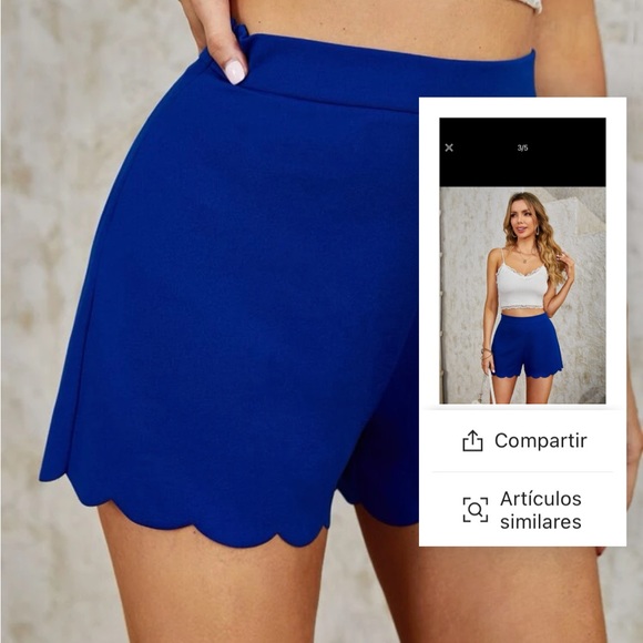 High-waisted fan-trim shorts - Picture 6 of 6